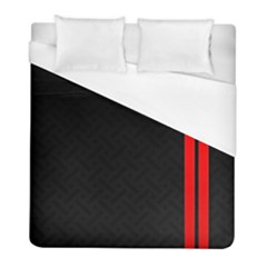 Abstract Black & Red, Backgrounds, Lines Duvet Cover (full/ Double Size) by nateshop