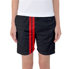 Abstract Black & Red, Backgrounds, Lines Women s Basketball Shorts by nateshop