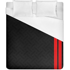 Abstract Black & Red, Backgrounds, Lines Duvet Cover (california King Size) by nateshop