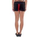 Abstract Black & Red, Backgrounds, Lines Yoga Shorts View2