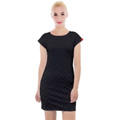 Abstract Black & Red, Backgrounds, Lines Cap Sleeve Bodycon Dress by nateshop