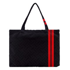 Abstract Black & Red, Backgrounds, Lines Medium Tote Bag by nateshop