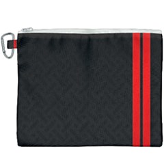 Abstract Black & Red, Backgrounds, Lines Canvas Cosmetic Bag (xxxl) by nateshop