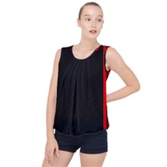 Abstract Black & Red, Backgrounds, Lines Bubble Hem Chiffon Tank Top by nateshop