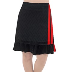 Abstract Black & Red, Backgrounds, Lines Fishtail Chiffon Skirt by nateshop