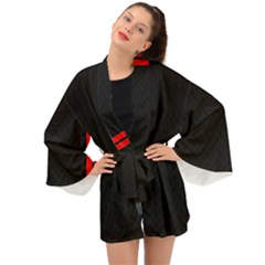 Abstract Black & Red, Backgrounds, Lines Long Sleeve Kimono by nateshop