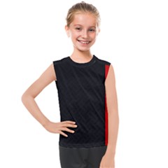 Abstract Black & Red, Backgrounds, Lines Kids  Mesh Tank Top by nateshop