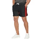 Abstract Black & Red, Backgrounds, Lines Men s Runner Shorts View3