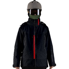 Abstract Black & Red, Backgrounds, Lines Men s Zip Ski And Snowboard Waterproof Breathable Jacket by nateshop