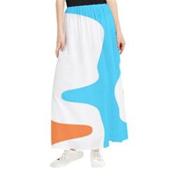 Warp Lines Colorful Multicolor Maxi Chiffon Skirt by Cemarart