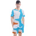 Warp Lines Colorful Multicolor Men s Mesh T-Shirt and Shorts Set View1