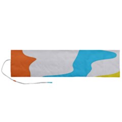 Warp Lines Colorful Multicolor Roll Up Canvas Pencil Holder (l) by Cemarart