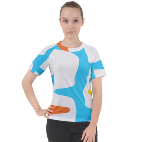 Warp Lines Colorful Multicolor Women s Sport Raglan T-shirt by Cemarart