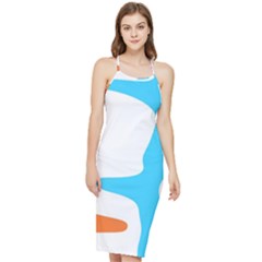 Warp Lines Colorful Multicolor Bodycon Cross Back Summer Dress by Cemarart