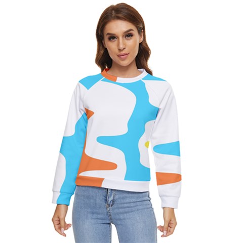 Warp Lines Colorful Multicolor Women s Long Sleeve Raglan T-shirt by Cemarart