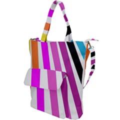 Colorful Multicolor Colorpop Flare Shoulder Tote Bag by Cemarart