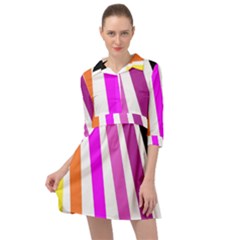 Colorful Multicolor Colorpop Flare Mini Skater Shirt Dress