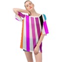 Colorful Multicolor Colorpop Flare Oversized Chiffon Top View1