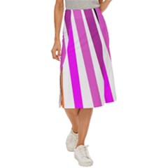 Colorful Multicolor Colorpop Flare Midi Panel Skirt