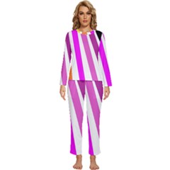 Colorful Multicolor Colorpop Flare Womens  Long Sleeve Lightweight Pajamas Set by Cemarart