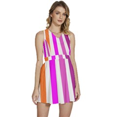 Colorful Multicolor Colorpop Flare Sleeveless High Waist Mini Dress by Cemarart