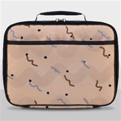 Lines Dots Pattern Abstract Art Full Print Lunch Bag by Cemarart