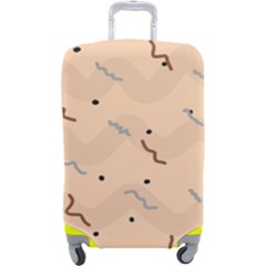 Lines Dots Pattern Abstract Art Luggage Cover (large) by Cemarart