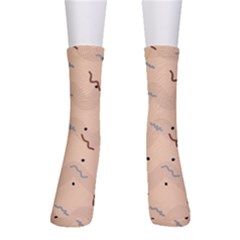 Lines Dots Pattern Abstract Art Crew Socks