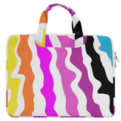 Warp Liquid Multicolor Kids Macbook Pro 16  Double Pocket Laptop Bag  by Cemarart