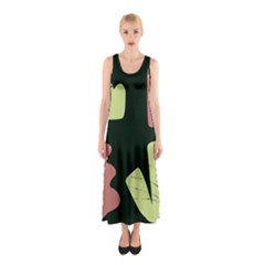 Elements Scribbles Wiggly Line Sleeveless Maxi Dress by Cemarart