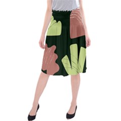 Elements Scribbles Wiggly Line Midi Beach Skirt by Cemarart