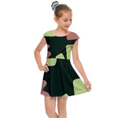 Elements Scribbles Wiggly Line Kids  Cap Sleeve Dress by Cemarart