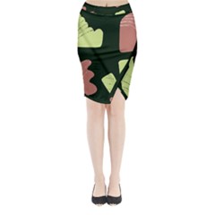 Elements Scribbles Wiggly Line Midi Wrap Pencil Skirt by Cemarart