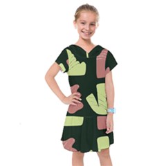 Elements Scribbles Wiggly Line Kids  Drop Waist Dress by Cemarart