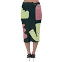 Elements Scribbles Wiggly Line Velvet Midi Pencil Skirt View2