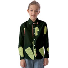 Elements Scribbles Wiggly Line Kids  Long Sleeve Shirt by Cemarart