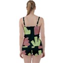 Elements Scribbles Wiggly Line Tie Front Two Piece Tankini View2