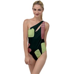 Elements Scribbles Wiggly Line To One Side Swimsuit by Cemarart