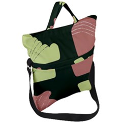 Elements Scribbles Wiggly Line Fold Over Handle Tote Bag by Cemarart