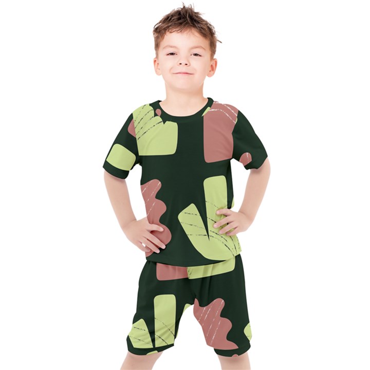 Elements Scribbles Wiggly Line Kids  T-Shirt and Shorts Set