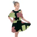 Elements Scribbles Wiggly Line Kids  Shoulder Cutout Chiffon Dress View1