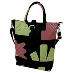 Elements Scribbles Wiggly Line Buckle Top Tote Bag by Cemarart