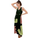 Elements Scribbles Wiggly Line V-Neck Chiffon Maxi Dress View1