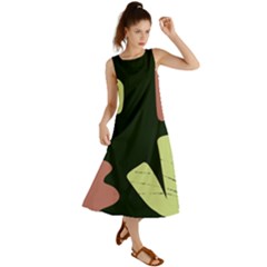 Elements Scribbles Wiggly Line Summer Maxi Dress by Cemarart