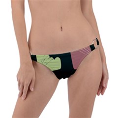 Elements Scribbles Wiggly Line Ring Detail Bikini Bottoms by Cemarart