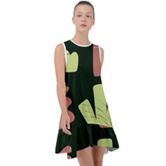 Elements Scribbles Wiggly Line Frill Swing Dress by Cemarart