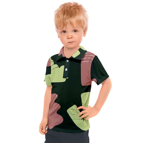 Elements Scribbles Wiggly Line Kids  Polo T-shirt by Cemarart