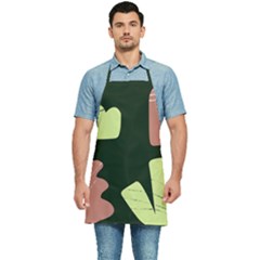 Elements Scribbles Wiggly Line Kitchen Apron by Cemarart