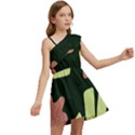 Elements Scribbles Wiggly Line Kids  One Shoulder Party Dress View2