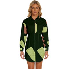 Elements Scribbles Wiggly Line Womens Long Sleeve Shirt Dress